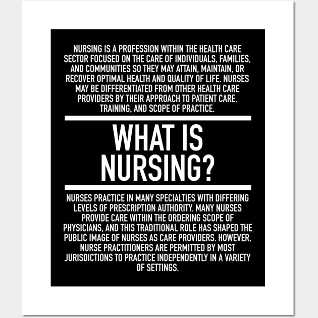 Nursing Defined Wall Art by Hidden Verb